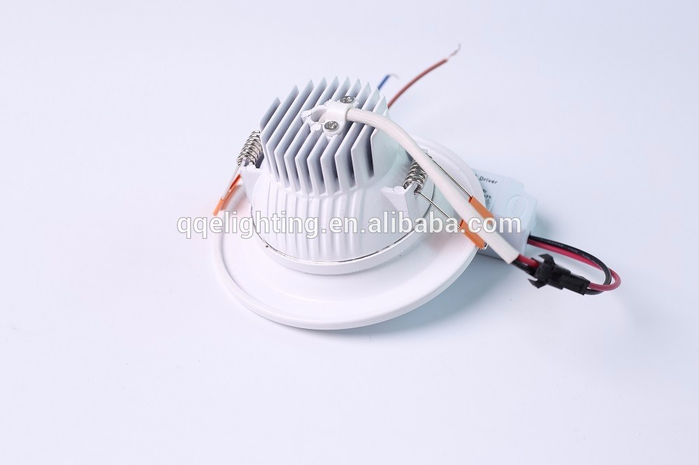 LED die casting blades COB Down Light 7W With Trumpet Diameter 110mm Cool White 1 Year Warranty IC Driver