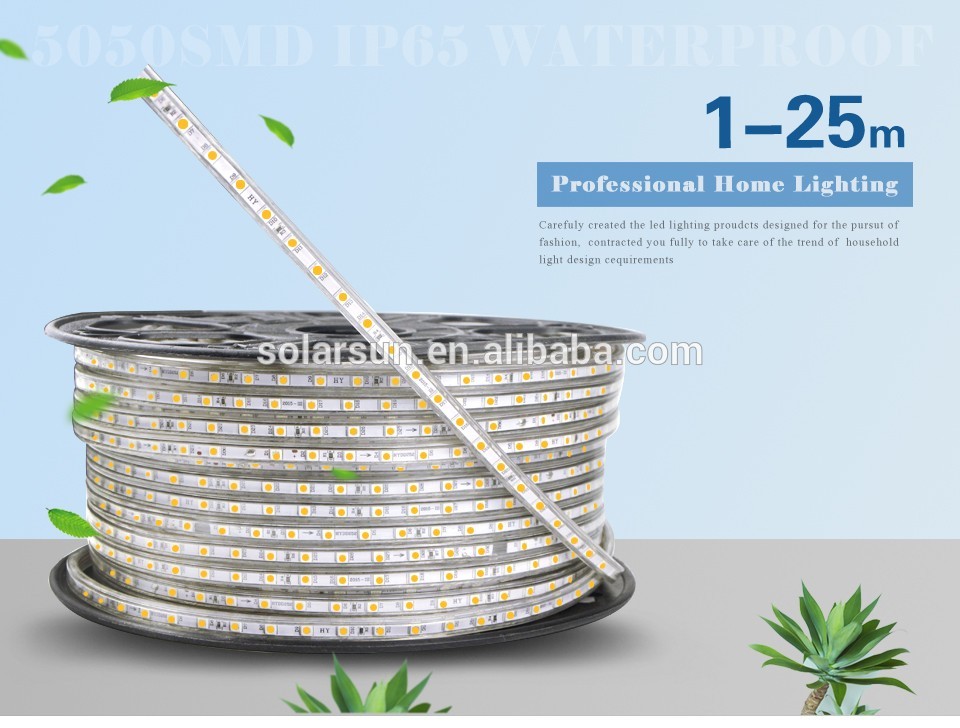 220v rgb led strip AC 220V led flexible strip light 5050 RGB 220-240V high voltage strip lights