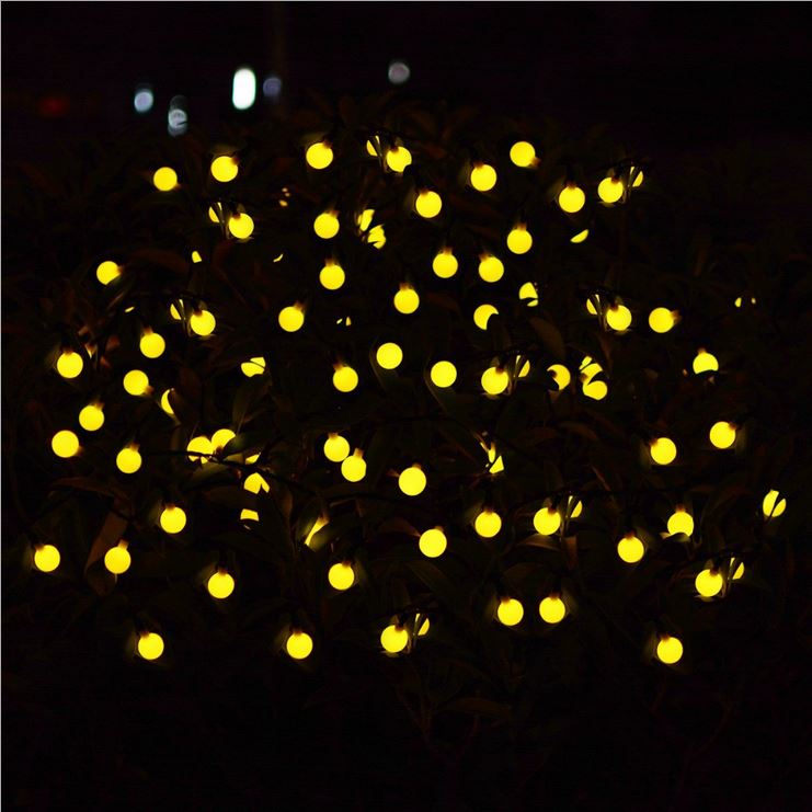 Solar Garden Lights String Fairy 30 Multi Colour LED Crystal Globe Ball Lighting