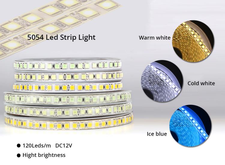 ice blue 5m 600 Led Flexible Strip Light 5050 5054 SMD Waterproof RGB Tape String Lamp DC12V/24V