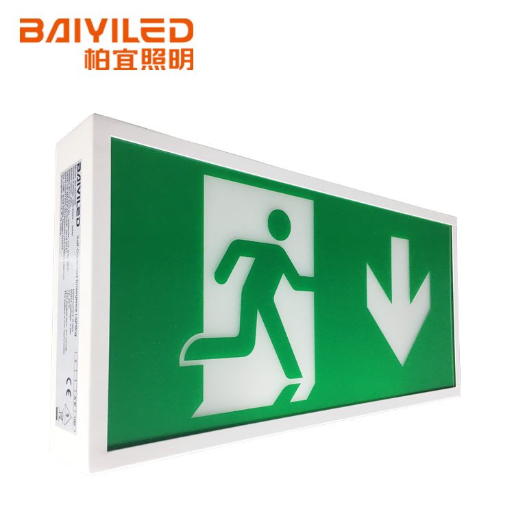 Emergency Cold Steel Fire Abs Housing Led Exit Sign