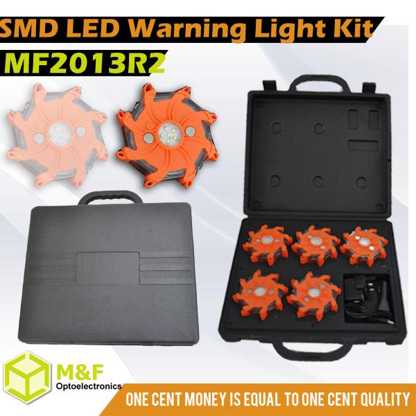 6-Pack 16LEDs Roadside Safety Mini Yellow Flashing Warning Light