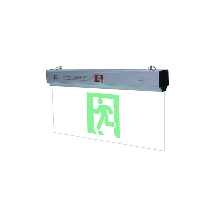 Glass Refracting Lamp LED Emergency Exit Sign Light Hanging