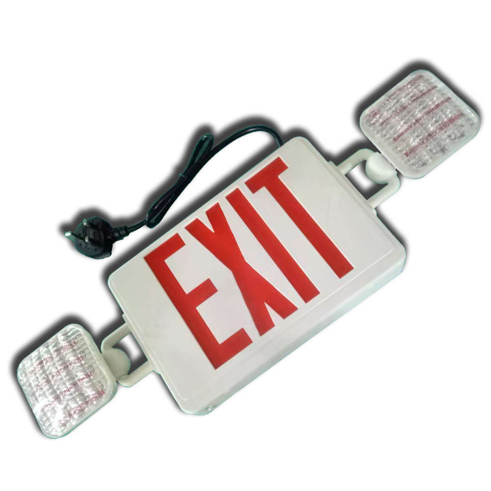 led  exit signs emergency light  with emergency twin spot light