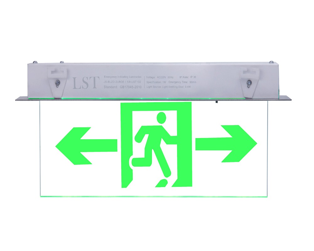 Hanging fire emergency LED exit sign light with battery