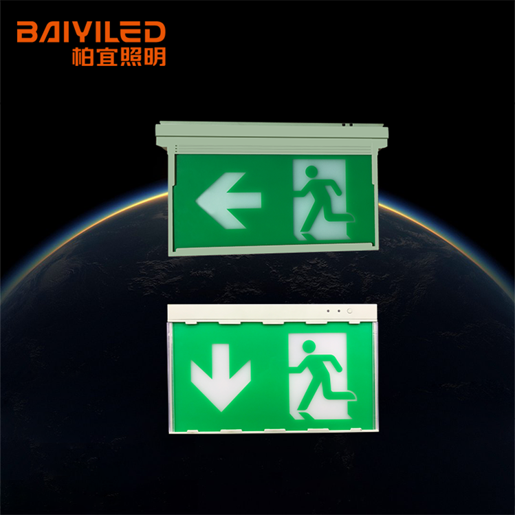 Best Led Light Battery Backup Lighting Double Side Printable Exit Sign Small