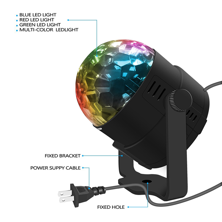 Multi Color Fat Beam Dj Laser Light Bulb