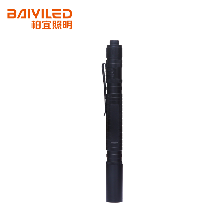 Zoomable Hand Shake Led Rechargeable Patrol Flashlight