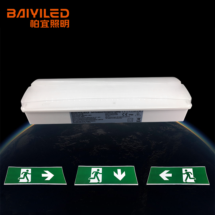 Ip65 8w Fluorescent Square Outdoor Lighting Electrical Emergency Bulkhead Light
