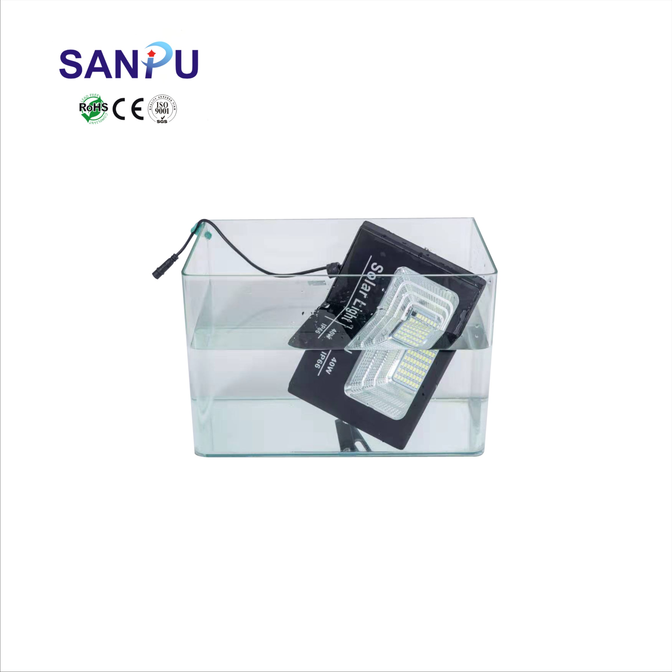 hot sale outdoor  waterproof ip67 solar light with remote control solar lamp 25w