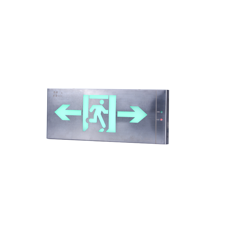 LST green running man exit sign led rechargeable emergency light