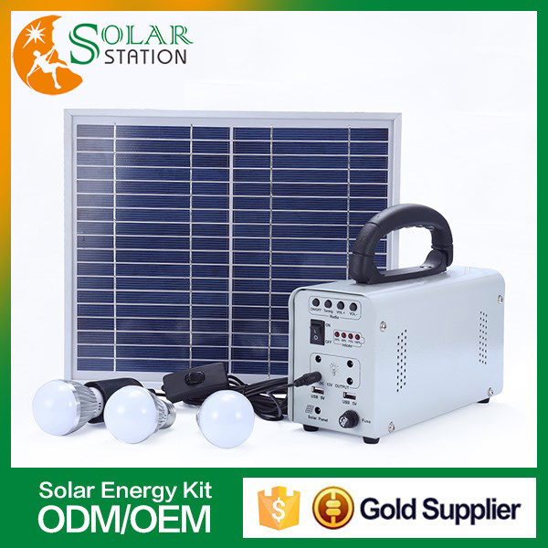 China manufacturer portable off grid panel energy powered outdoor led light 10w solar panel 12v kit