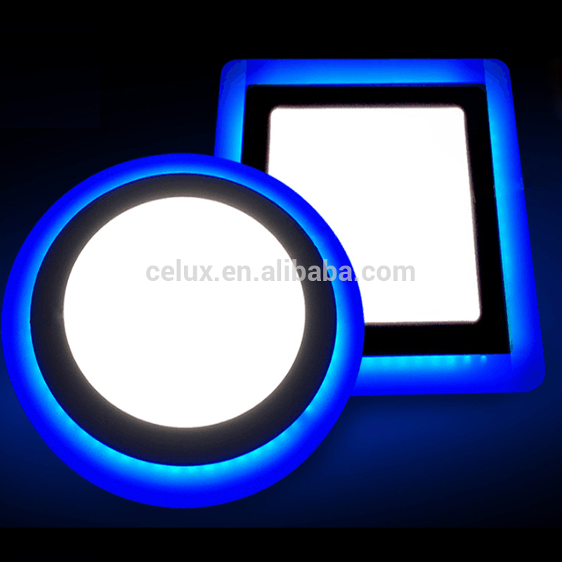 Surface mounted 18W plus 6W Round shape double color led panel light