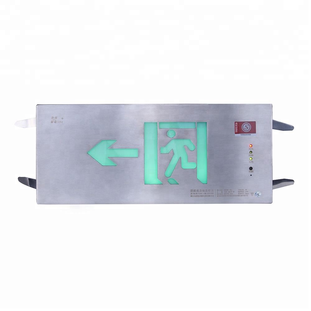 LST model 120Y flush mounted subway led rechargeable  emergency exit sign board