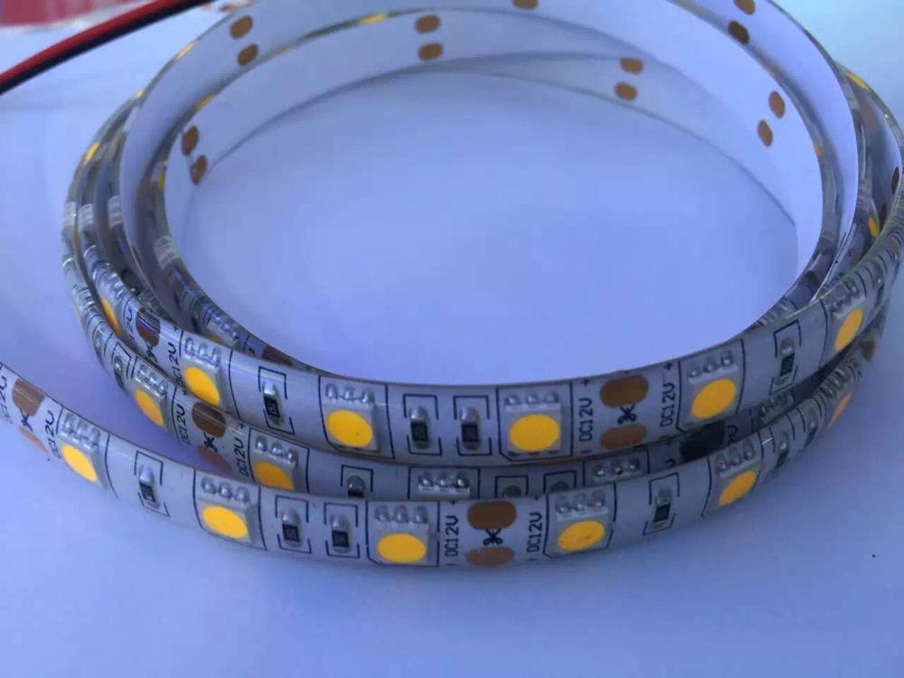 5050 led strip yellow single pcb 12V IP65 waterproof 5050 Led Lights Yellow Strips 2300k 2400k 2500k