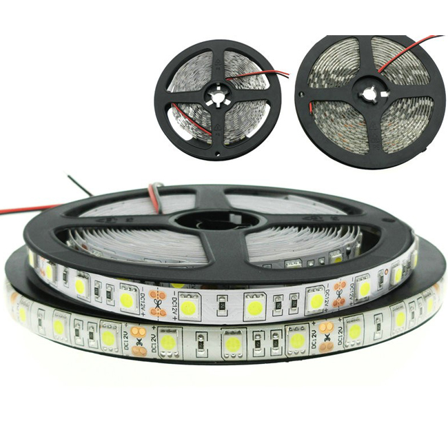 5050 280Led quad row led strip flexible light 24v,PCB double sided 24 volt led strip lighting