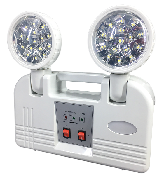 Exit Light Luminaire White Twin Spot Led Emergency Lighting Lamp