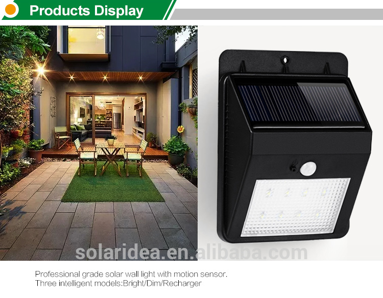 High power waterproof energy panel systems outdoor mounting led solar wall light