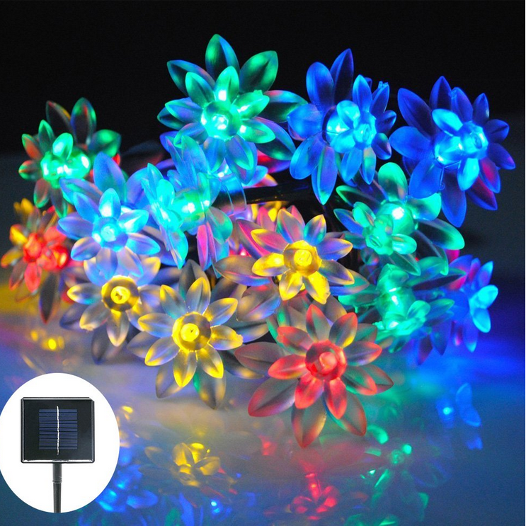 Solar led decoration light Convert solar energy into electric energy and stored in the battery.