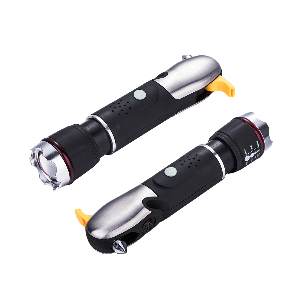 1W Flashlight Multi-Function Emergency Tool Torch Multi-Tool Zoom Focus Led Flashlight