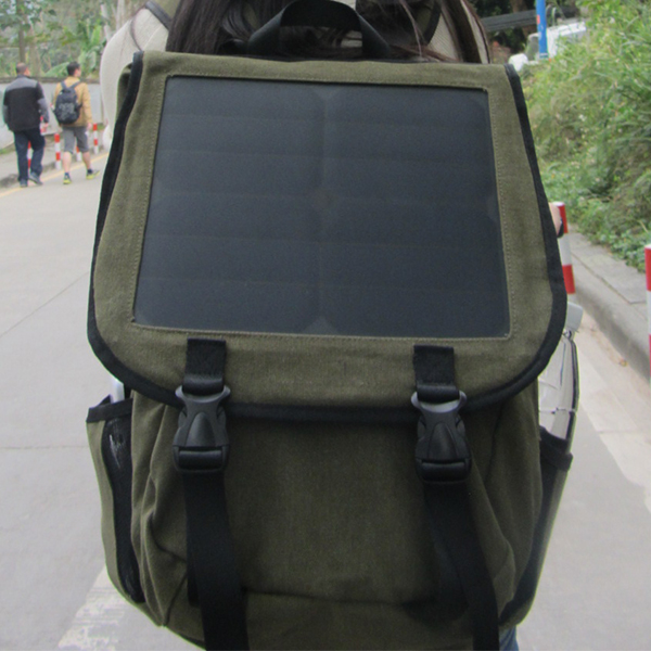 Wholesale high grade waterproof green power sun solar panel charger bag pack