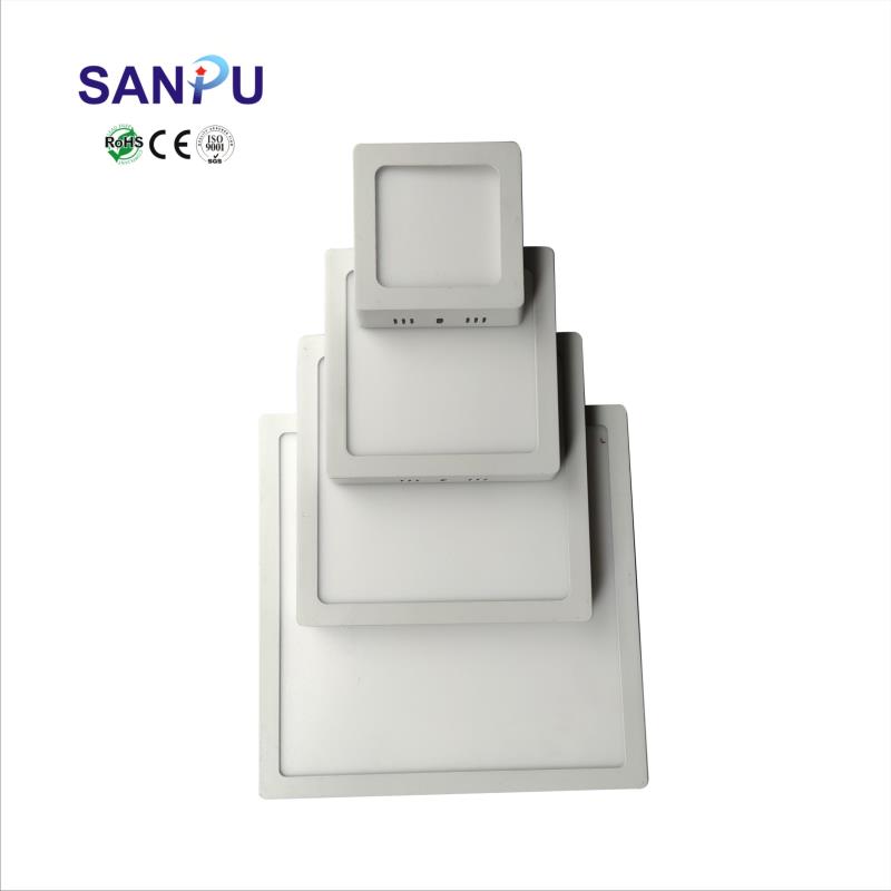 new arrived white light source led panel light surface mounted panel lamp Square LED Flat Panel Light  6w 12w 18w 24w