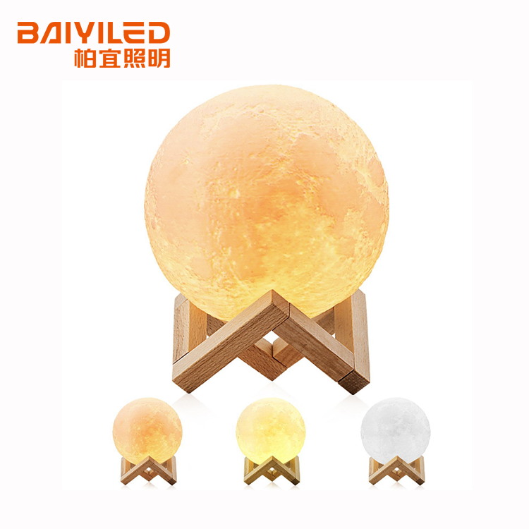 3d Table Night Half Moon Lamp