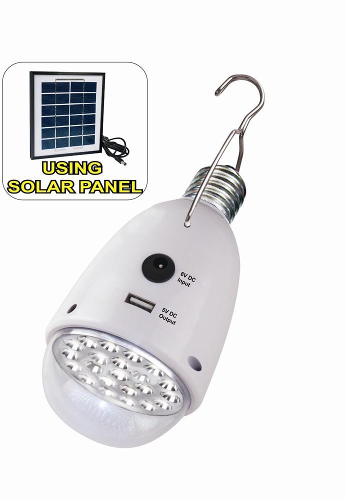 Battery Power Solar Emergency LED Light (Portable Light Source, High Brightness, Long Life Time)