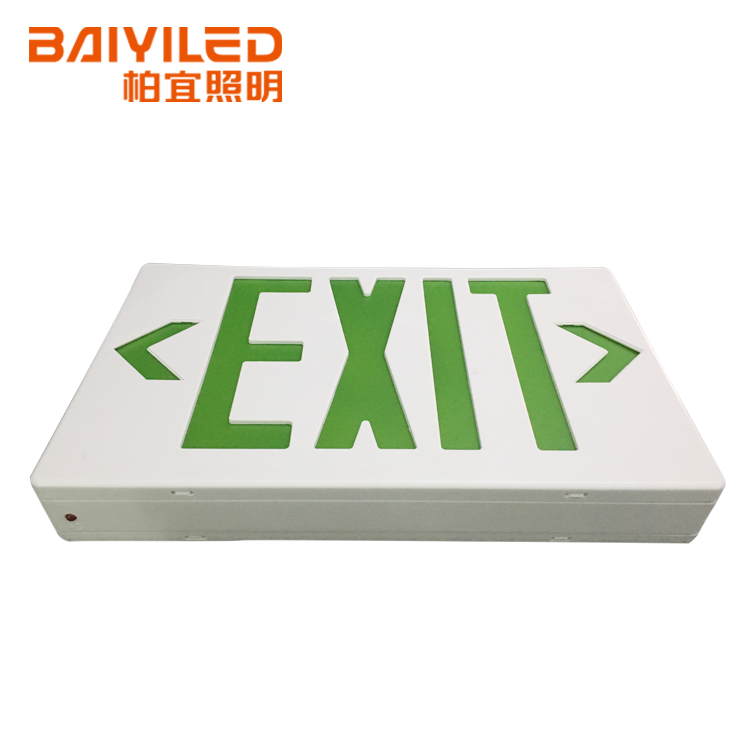 Self Charging Led Exit Sign Thermoplastic Recessed Abs Emergency Light