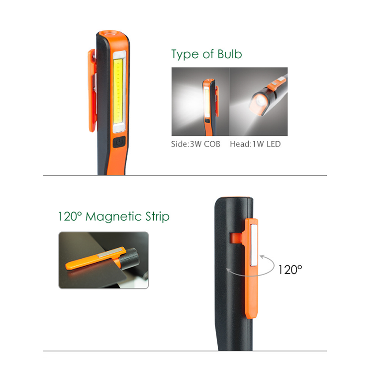 Multifunctional 360 Degree 200W Led Retractable Rechargeable Flashlight