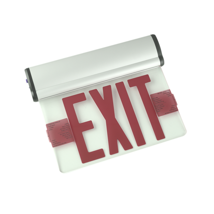 Red striped eye-catching double-sided 6-inch LED emergency exit sign