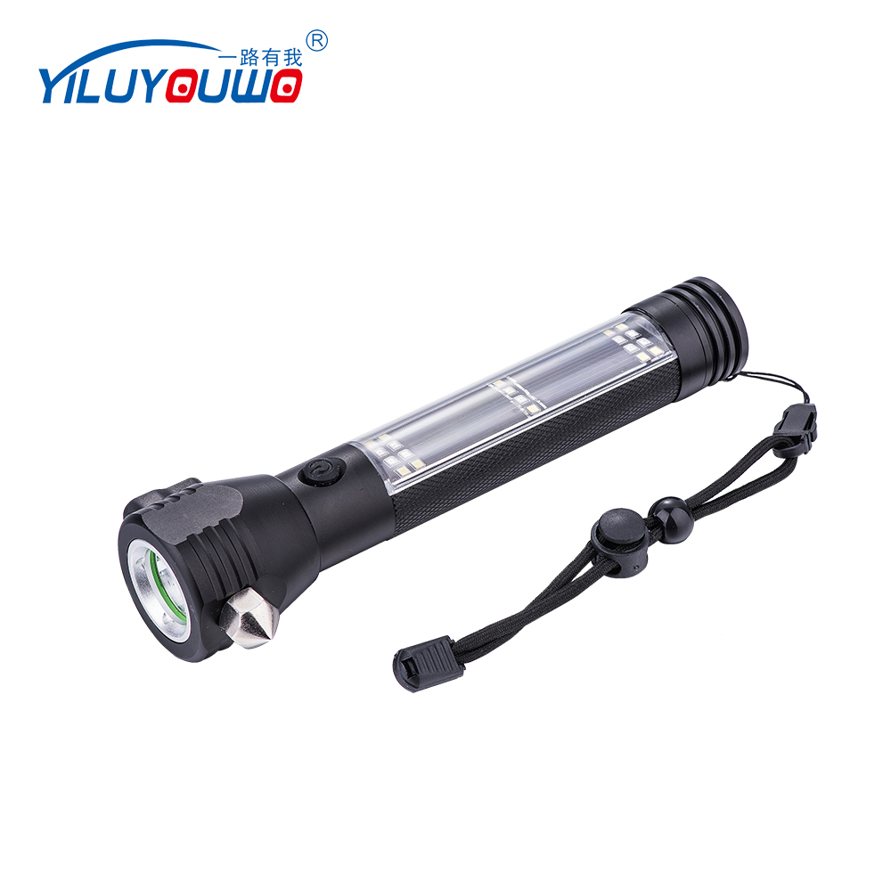 Solar USB Rechargeable Power Flashlight