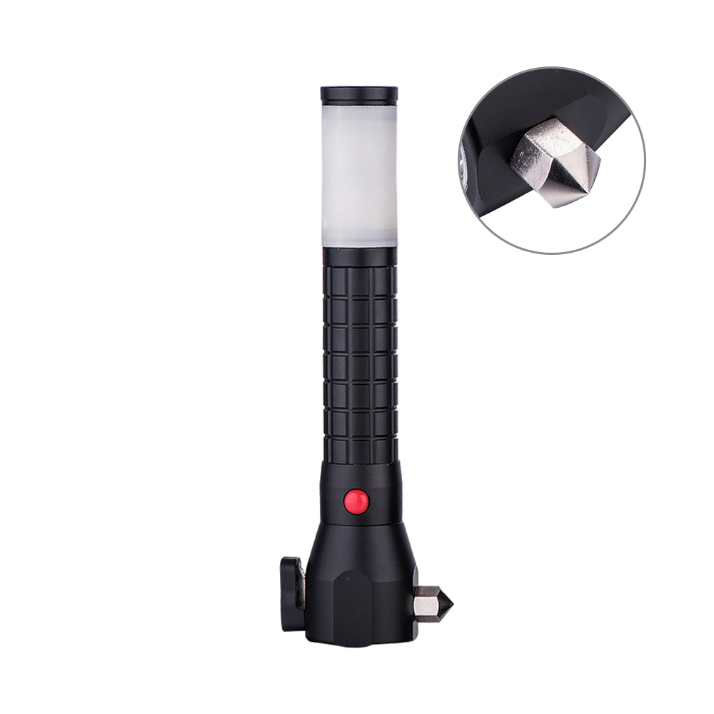 Rechargeable Led Flashlight With Safety Hammer