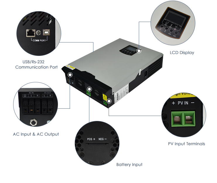 12v 110v inversor de corriente panel solar