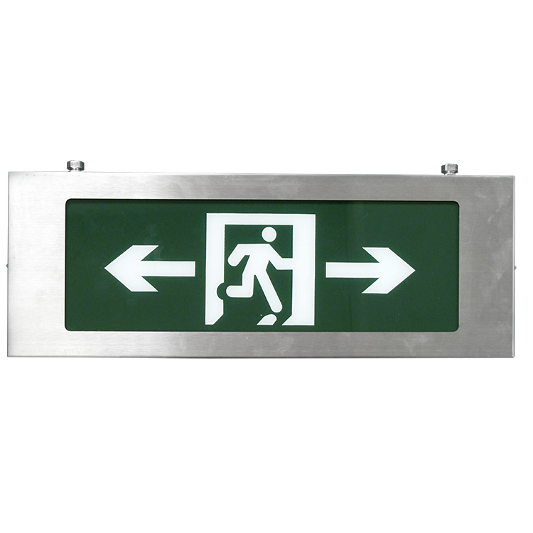 Rechargeable Lamp Emergency Green Exit Sign Light