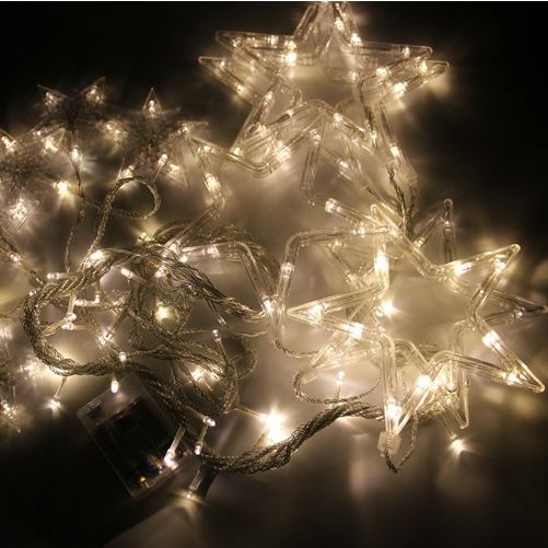 Landsign solar string lights series 4.5m 30 leds outdoor christmas laser light for holiday/home/garden/party decorations