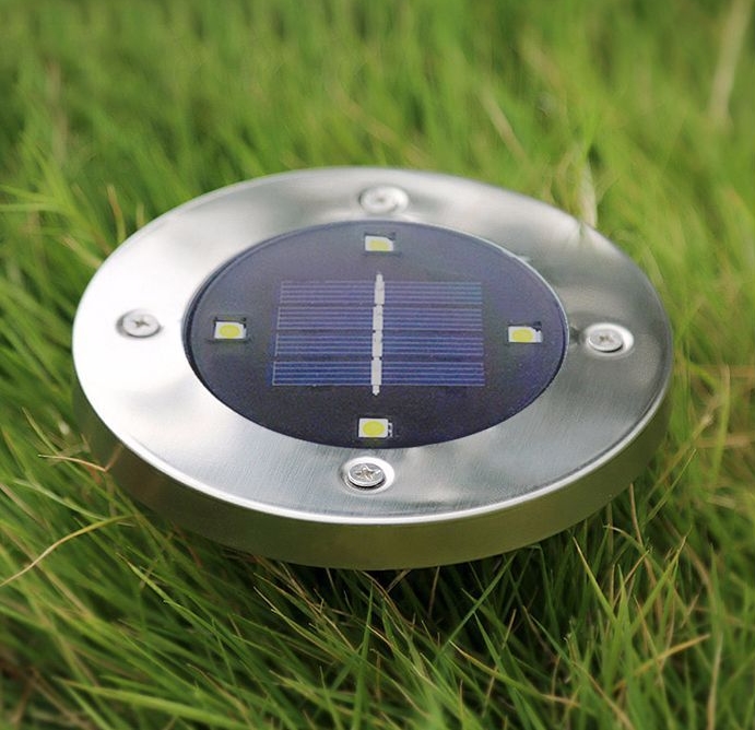 4 LED Outdoor Solar Ground Lights, PV-SW-110 [4 Pack] Garden Solar Powered Underground Lighting,Pathway Landscape Lights