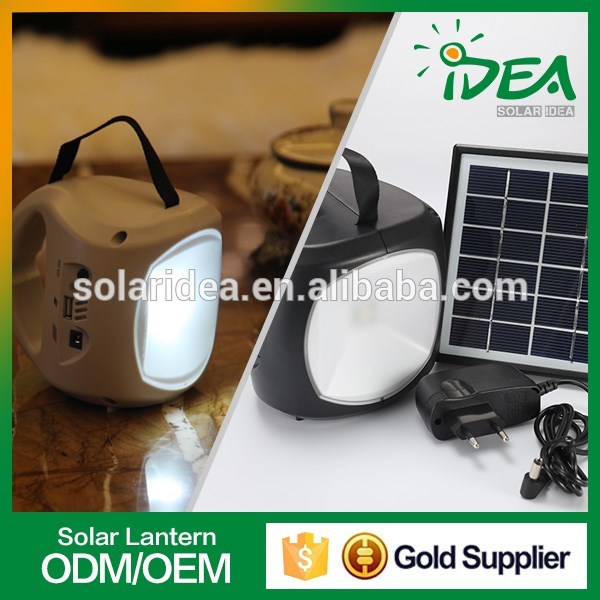 Portable solar systems with mobile phone charger and lights camping solar lantern