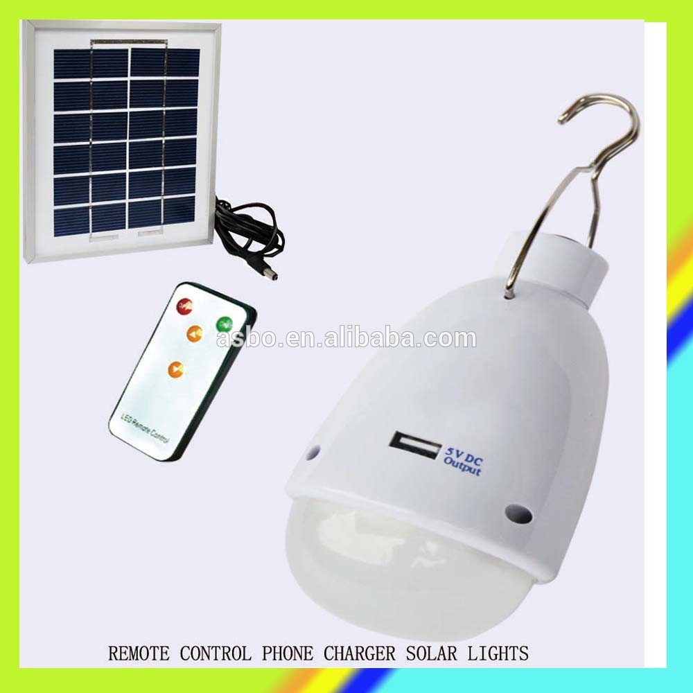 Rechargeable LED Light Solar, Phone Charger Bulb