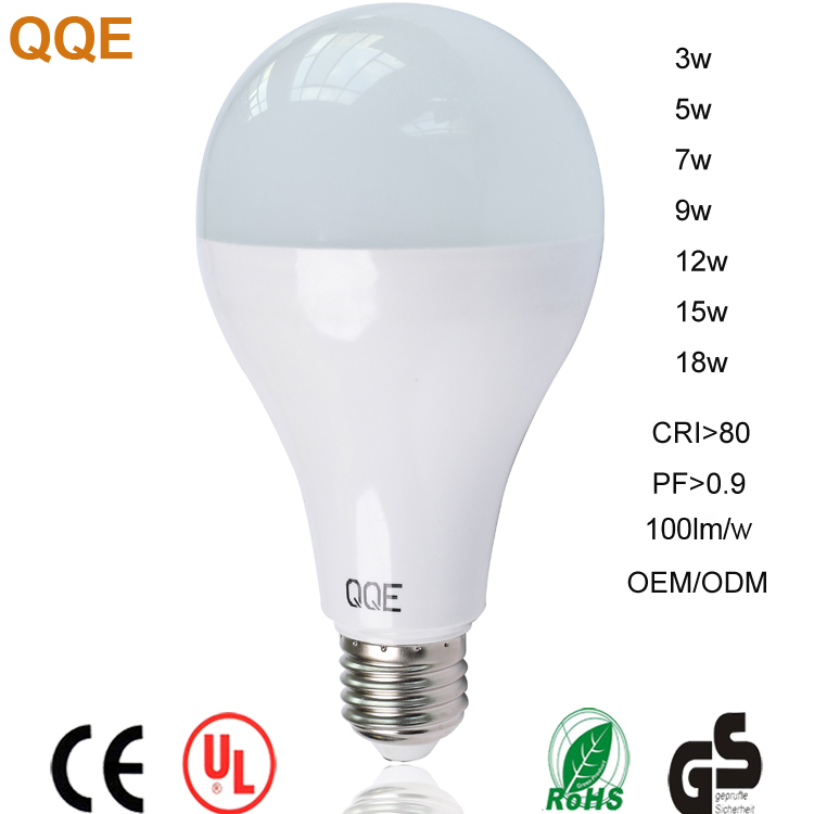 A60 E27 220V screw and pin base type 7W LED bulb With CE RoHs certification China LED light bulb