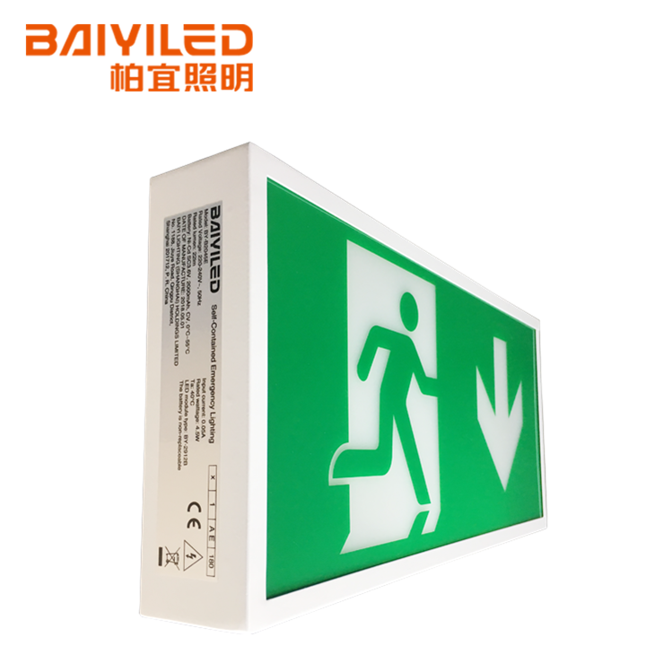 Rechargeable Emergency Light Green Led Fire 2017 New Exit Sign For Sale