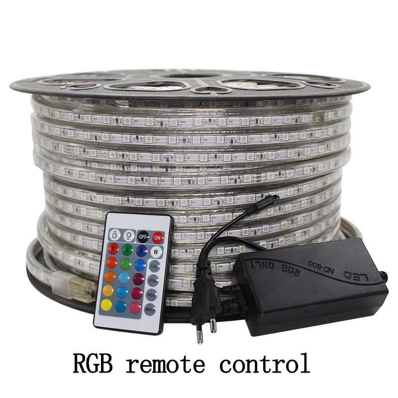 220V 110V LED Strip 5050 50m 100m IP67 Waterproof RGB Dual Color Rope lighting