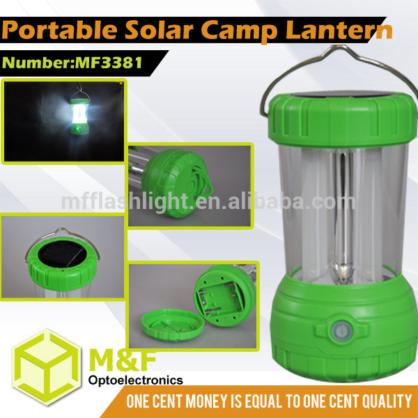 ABS material plastic outdoor lamp solar portable camping lantern battery power portable lamp