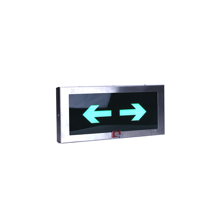 Green running man emergency led exit sign board for subway