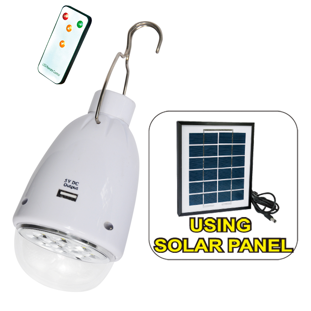 remote control solar power household light with USB mobile phone charge