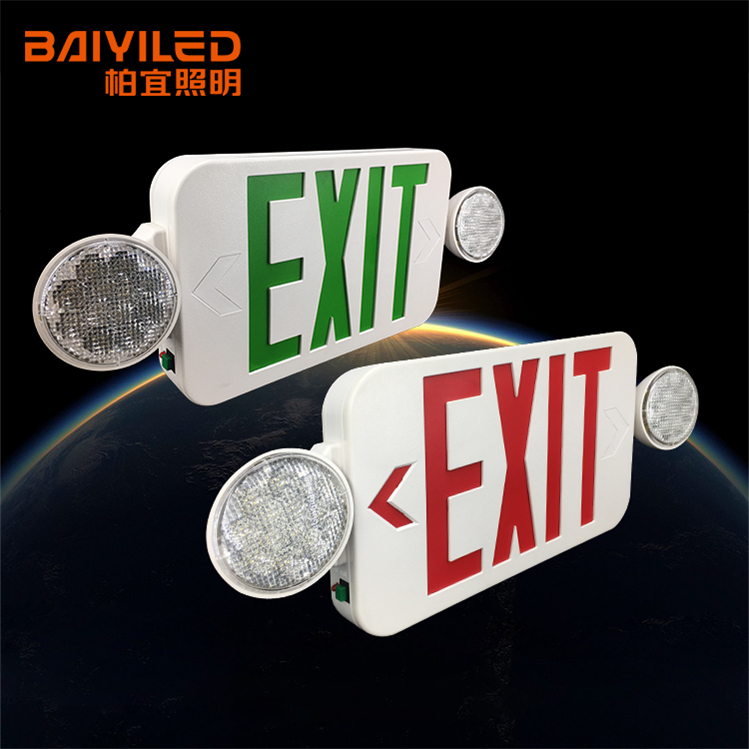 Battery Operated Led Light Double Sided Fire Symbol Ip44 Exit Sign