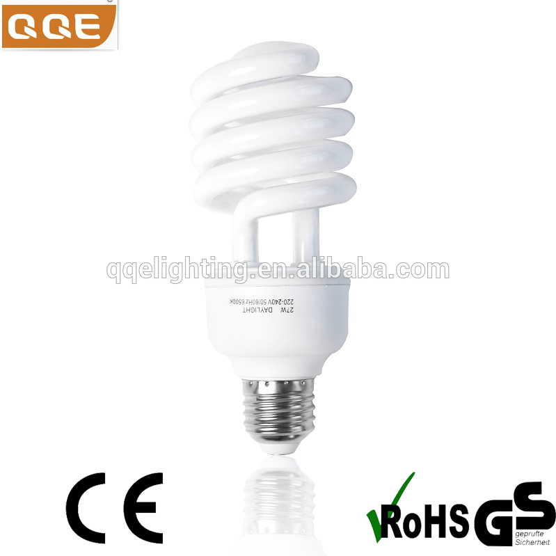 Half spiral CFL energy saving bulb lifespan 5000hours E27 B22 30W