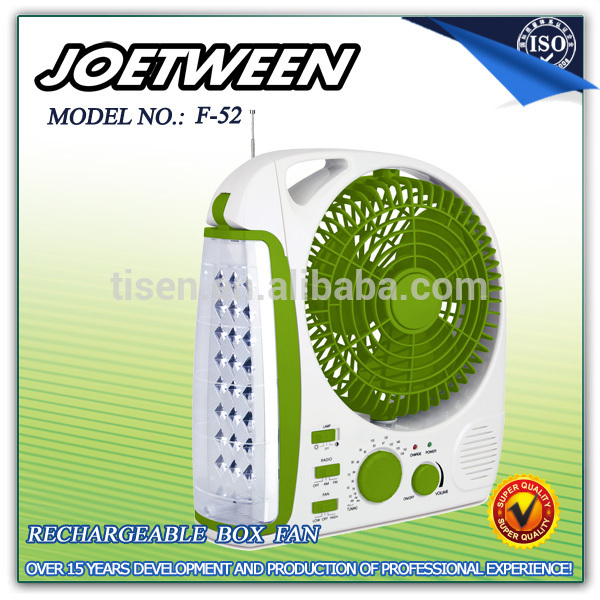 Teyoza Rechargeable emergency light Electrical Fan with Lights and Radio and rechargency battery