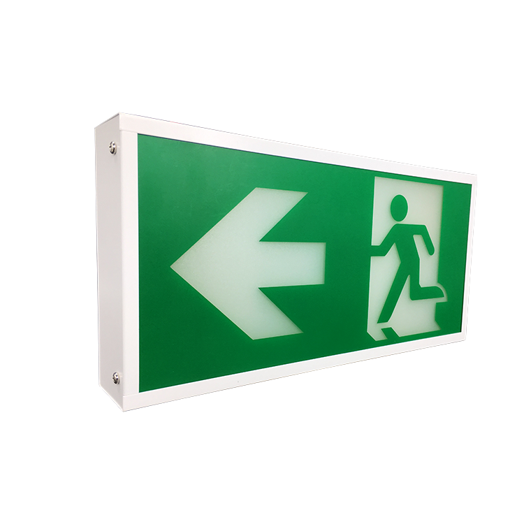 Lamp Plastic Combination Emergency Light Battery Backup Red Exit Sign