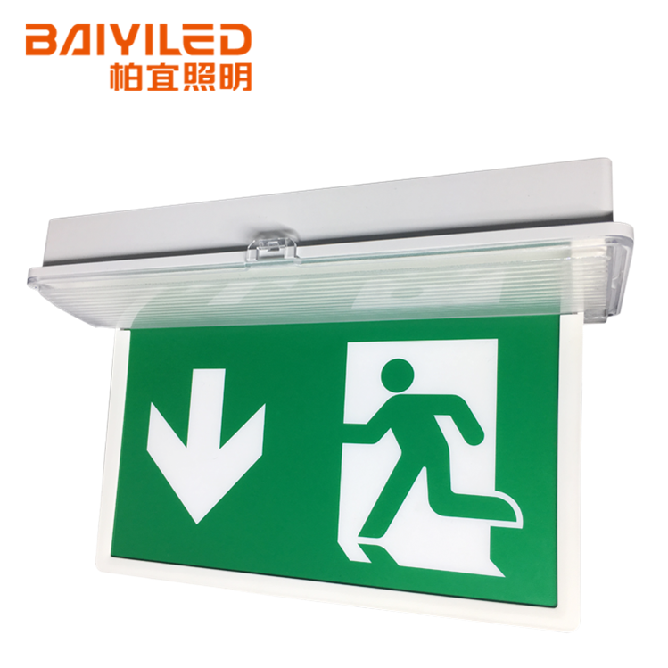 Green Light Wall Mounted Wholesale Recessed Emergency Led Exit Sign For Long Hour